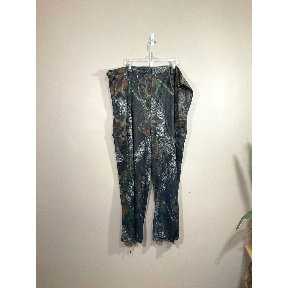 Cabelas Mens Mossy Oak Break Up Camo Cargo Pants Green 3XL Hunting Outdoors